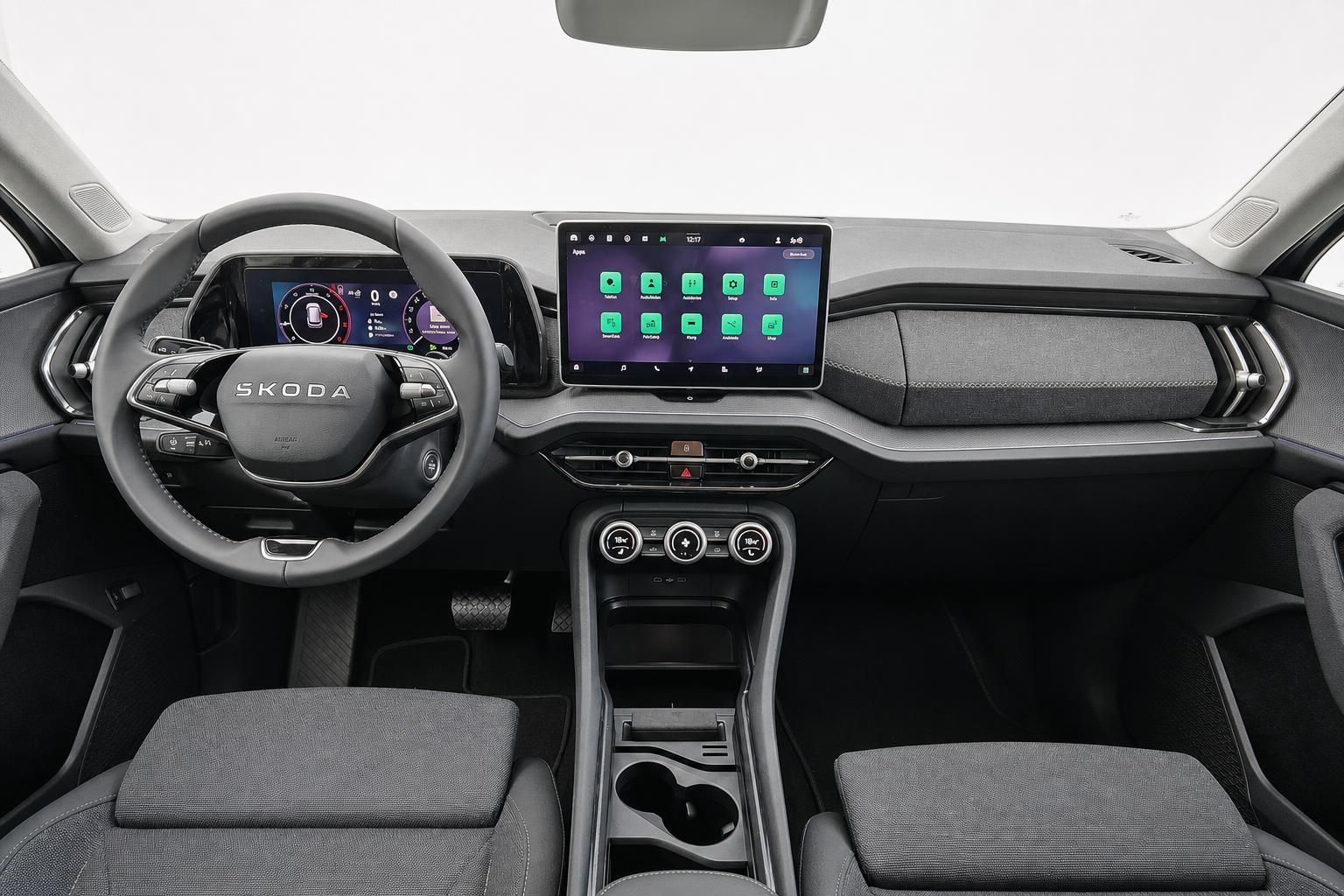 Skoda Cockpit mit digitalem Display und Lenkrad