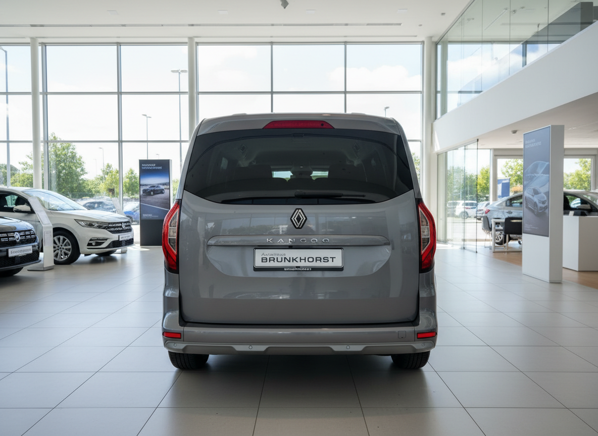 Renault Kangoo grau Heckansicht im Autohaus Brunkhorst Showroom