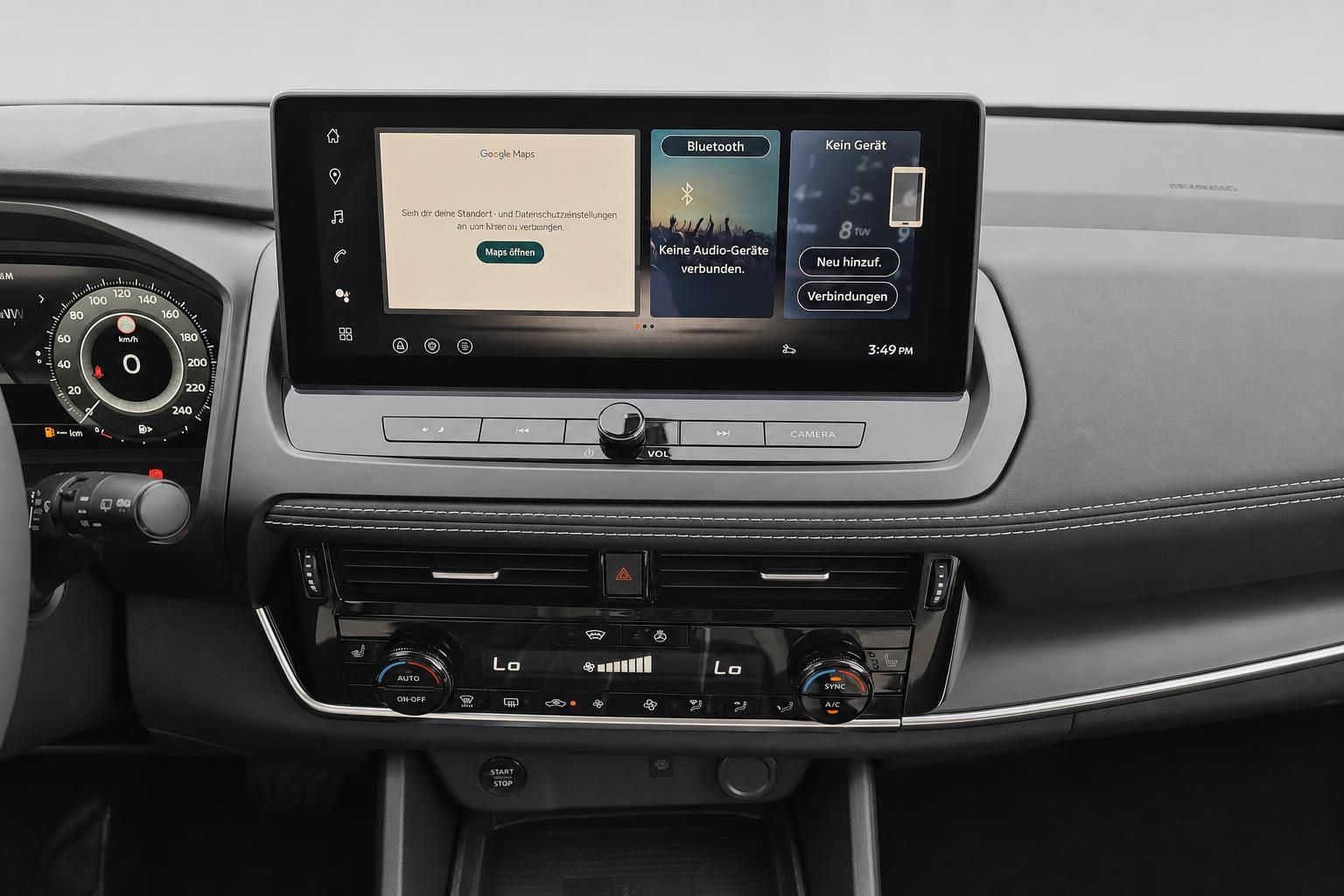 Nissan Mittelkonsole mit Touchscreen und Klimabedienung