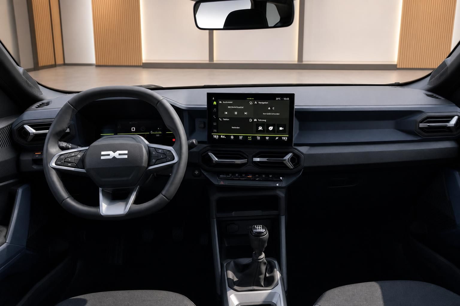 Dacia Bigster Cockpit mit Lenkrad und Infotainment-Display