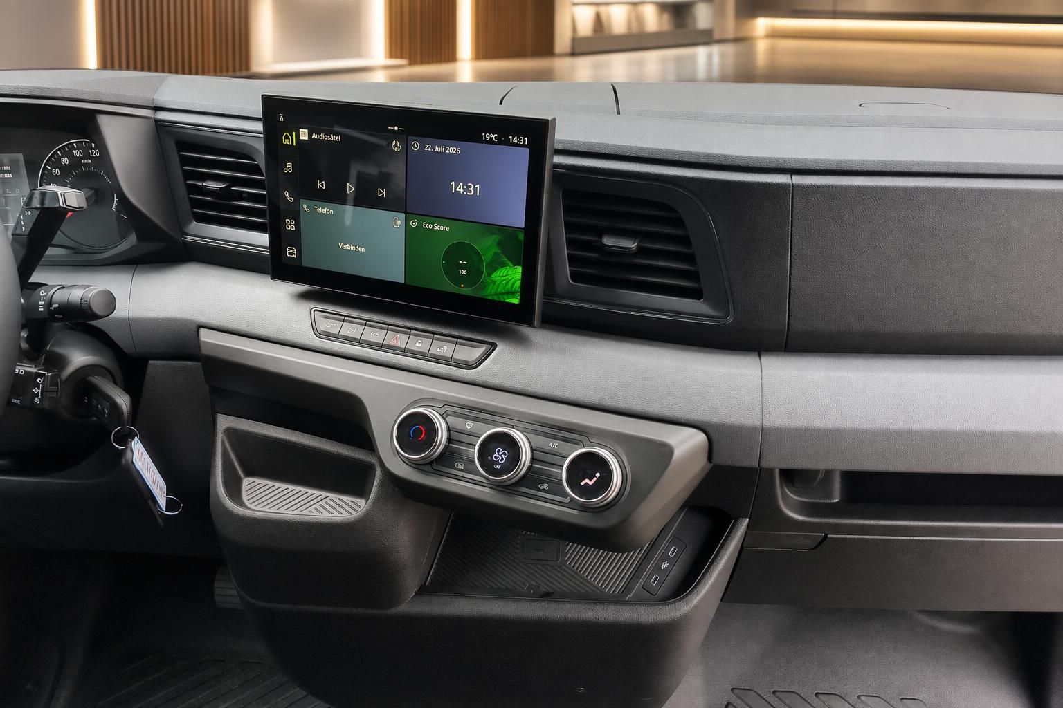 Transporter Armaturenbrett mit Touchscreen Navigationssystem