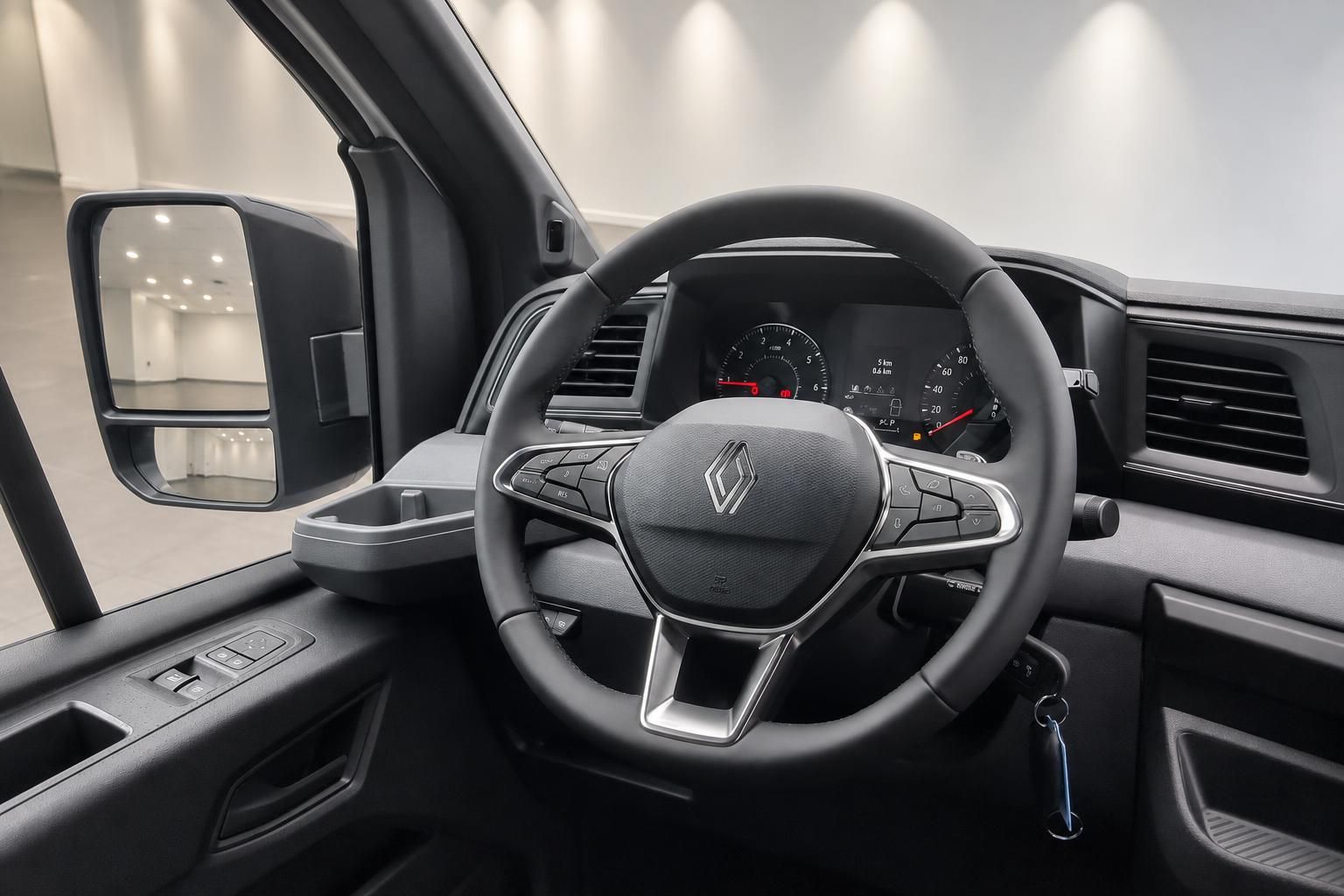 Renault Master Cockpit, Lenkrad und Tachoanzeige im Detail