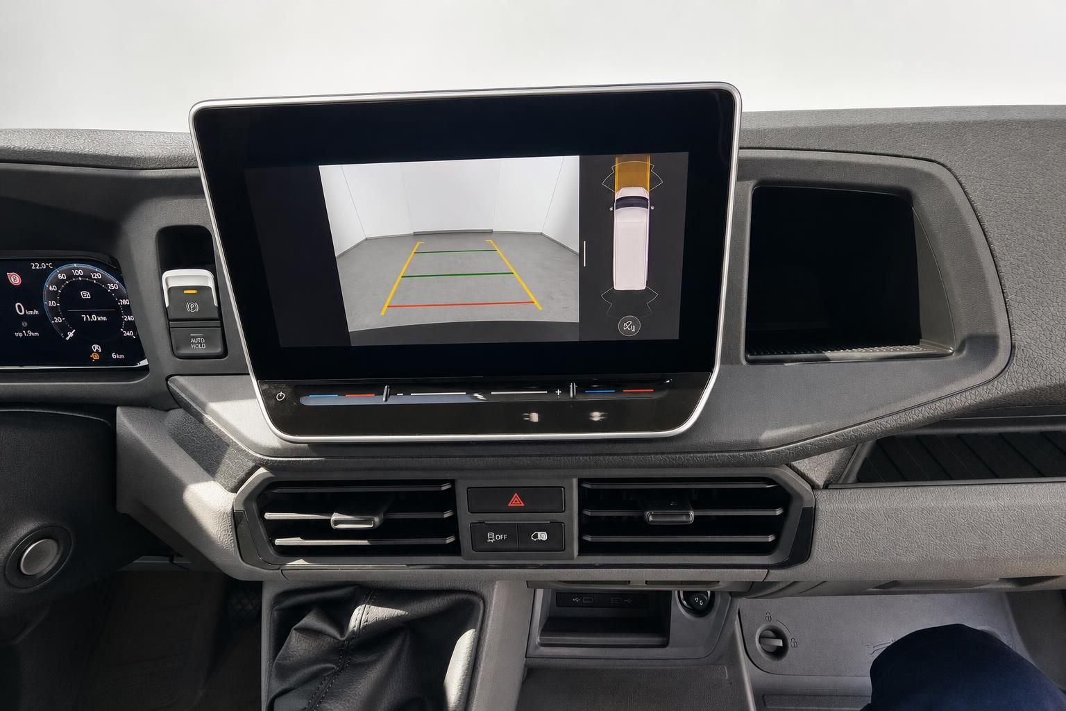 VW Multifunktionsdisplay mit Rückfahrkamera und Tacho
