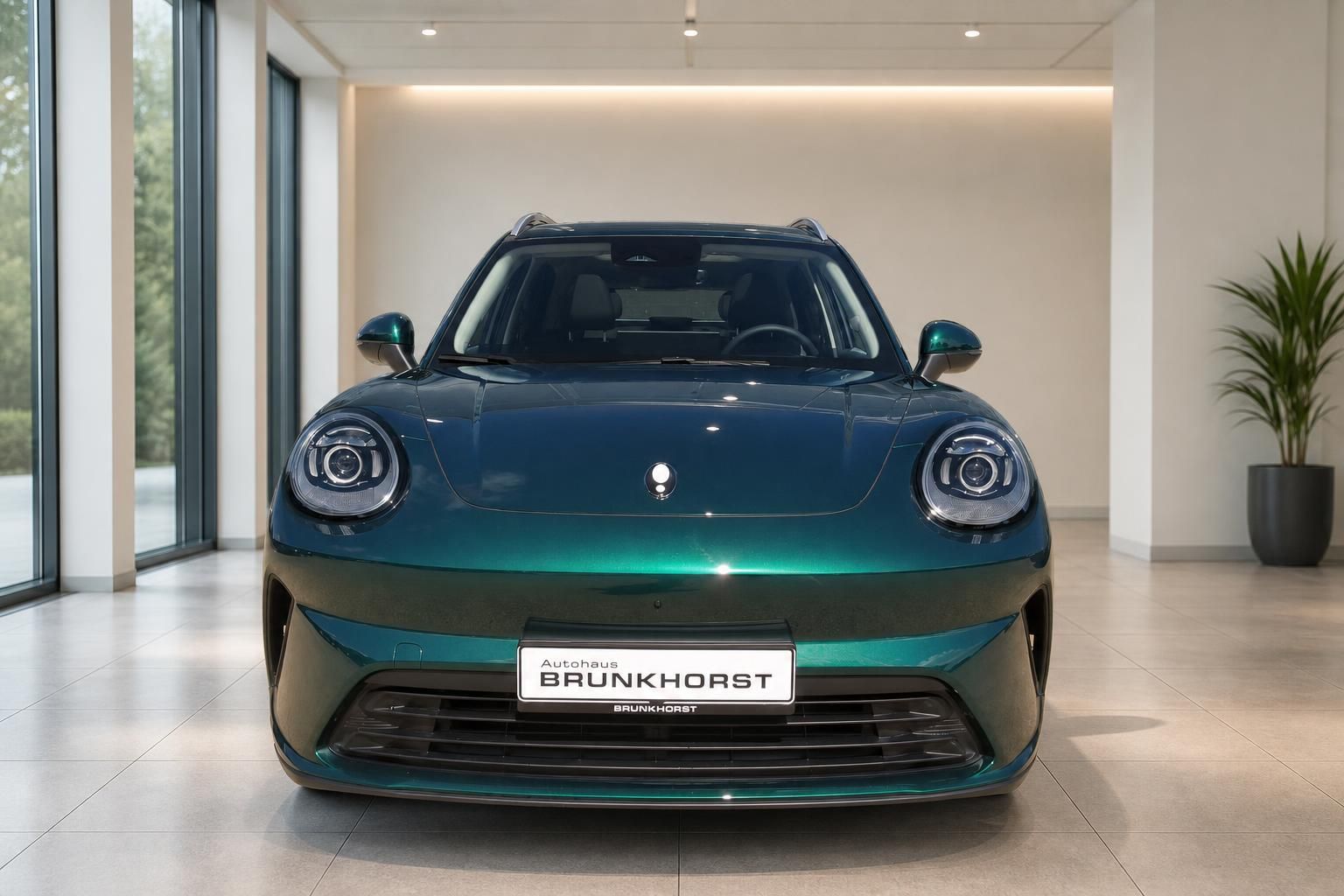 GWM Ora 5 in Grün metallic, Frontansicht bei Autohaus Brunkhorst