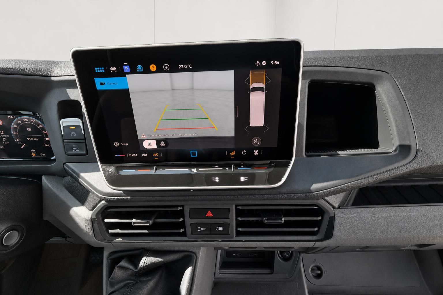 VW Crafter Touchscreen mit Rückfahrkamera und Einparkhilfe