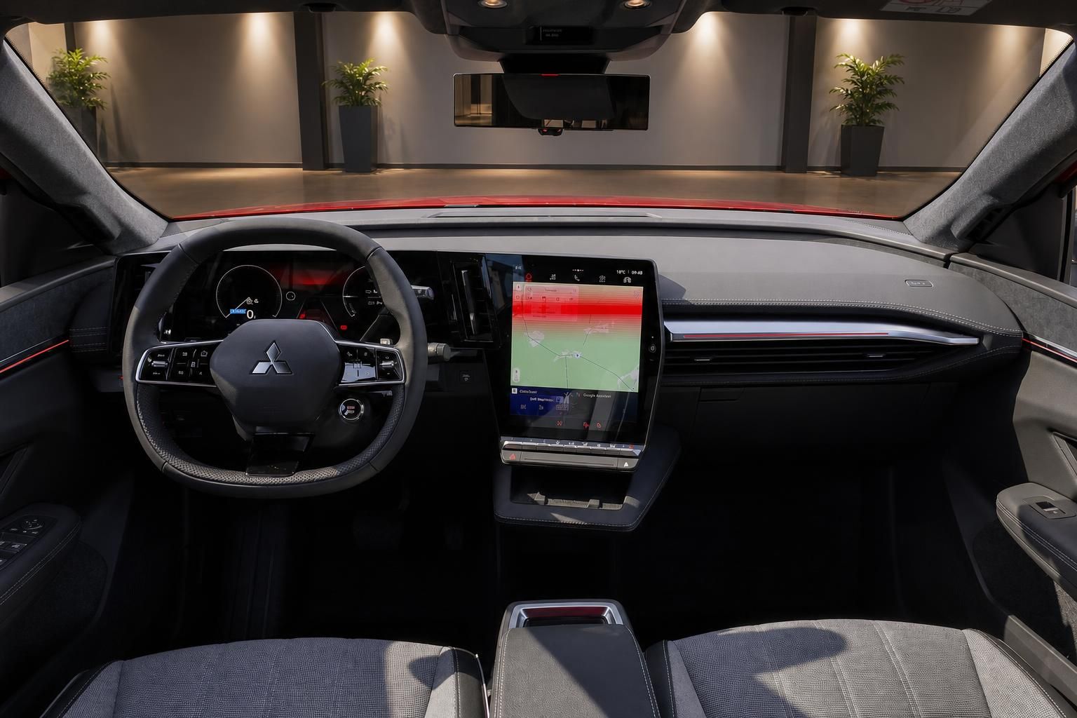 Mitsubishi Eclipse Cross EV Cockpit mit Lenkrad und Touchscreen