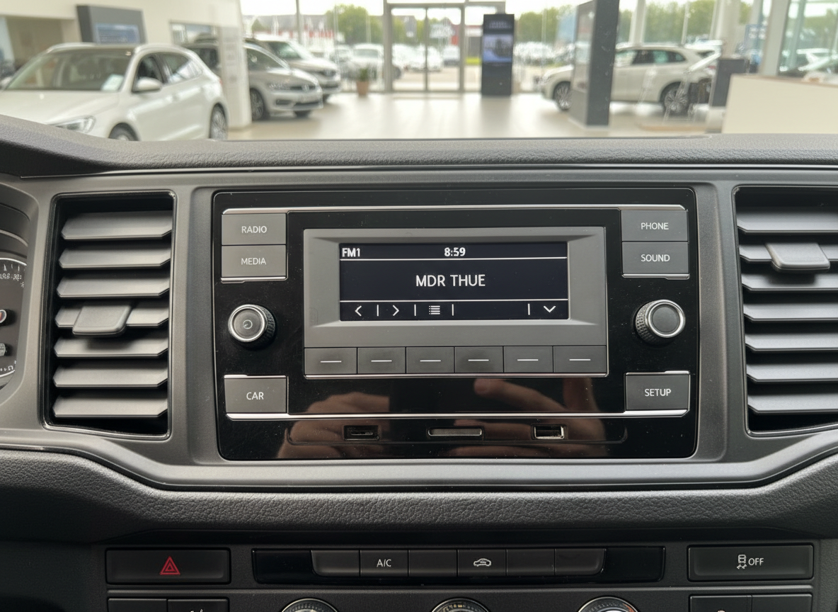 Volkswagen Innenraum Infotainment-System Radio MDR THUE FM1 Display Cockpit