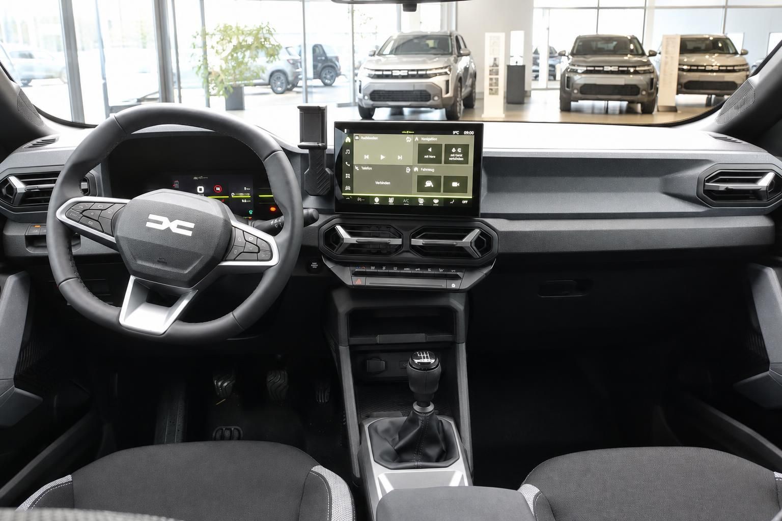 Dacia Armaturenbrett Touchscreen Lenkrad Innenausstattung schwarz