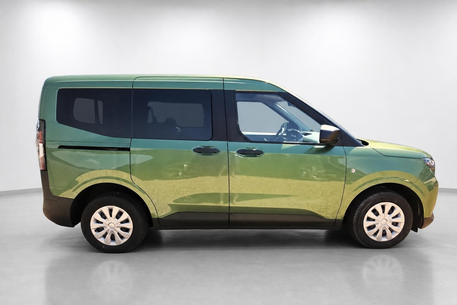 Ford Tourneo grün Seitenansicht Fahrerseite im Fotostudio