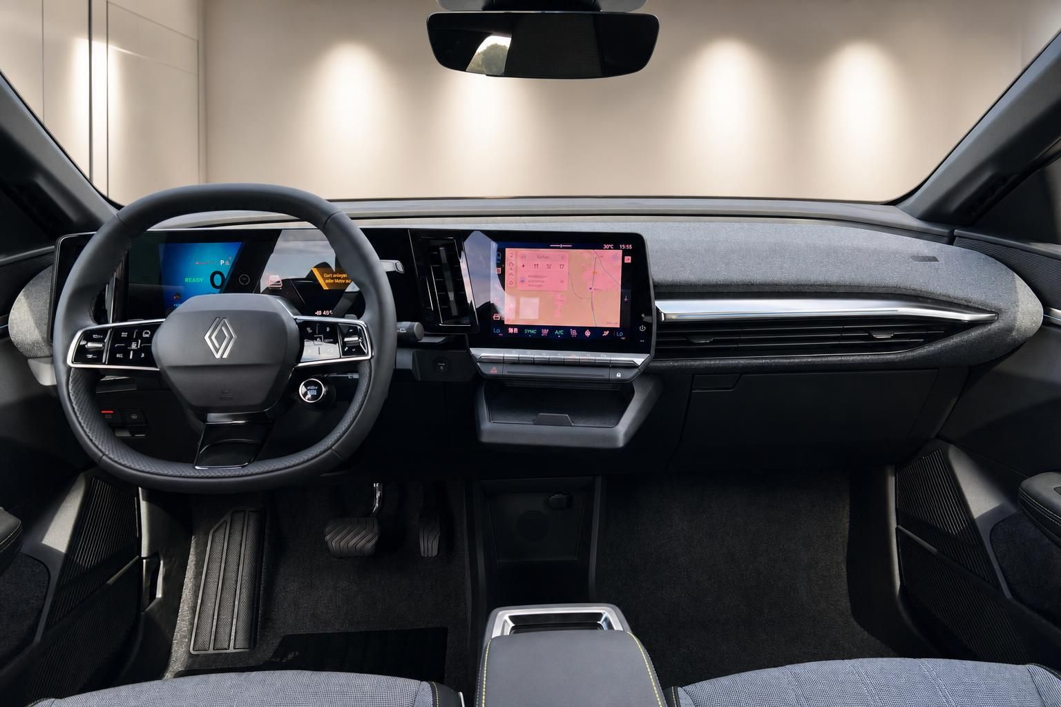 Renault Megane E-Tech Cockpit mit Lenkrad und Touchscreen