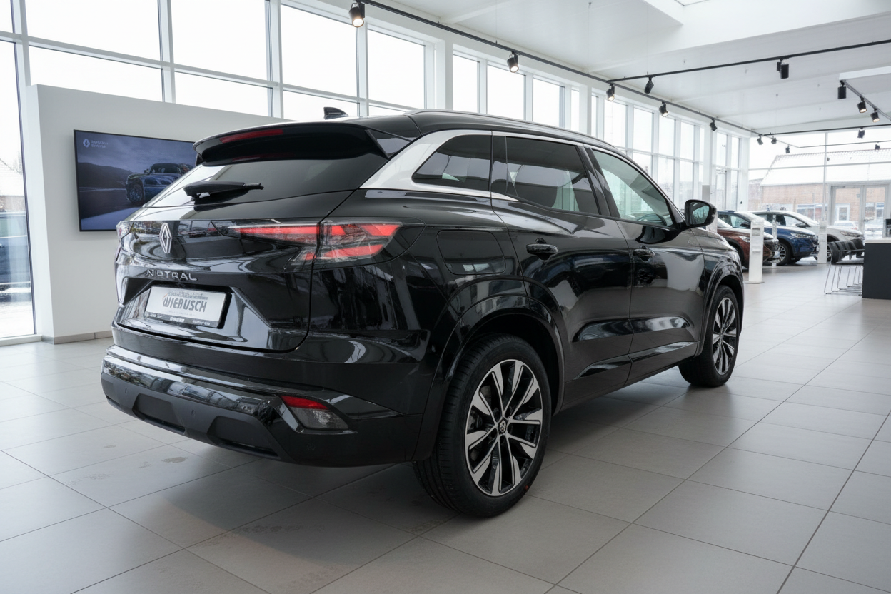 Renault Austral SUV in Schwarz, Heckansicht im Autohaus Wiebusch