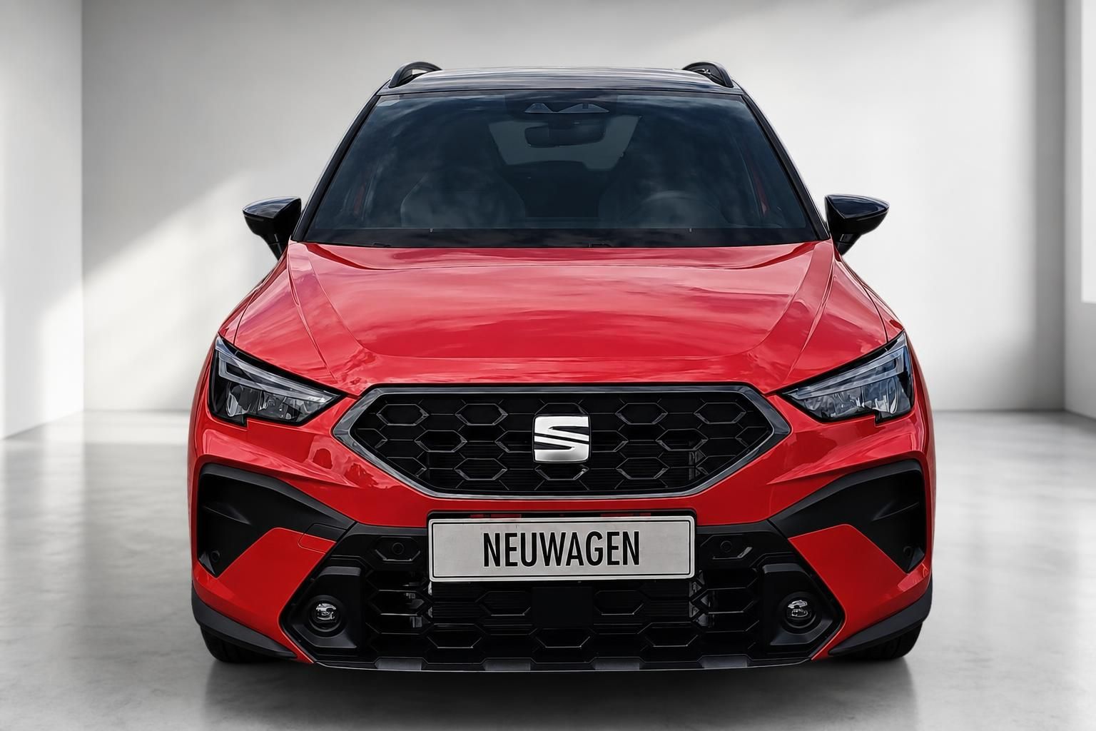 SEAT Arona FR rot, Frontansicht mit markantem Kühlergrill