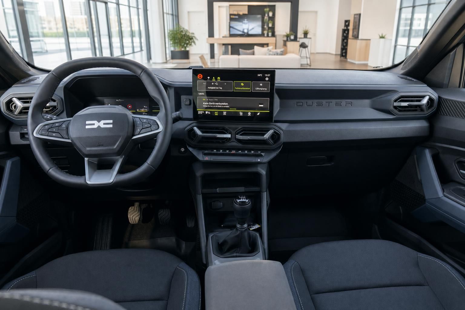 Dacia Duster Cockpit mit digitalem Tacho und Touchscreen-Infotainmentsystem
