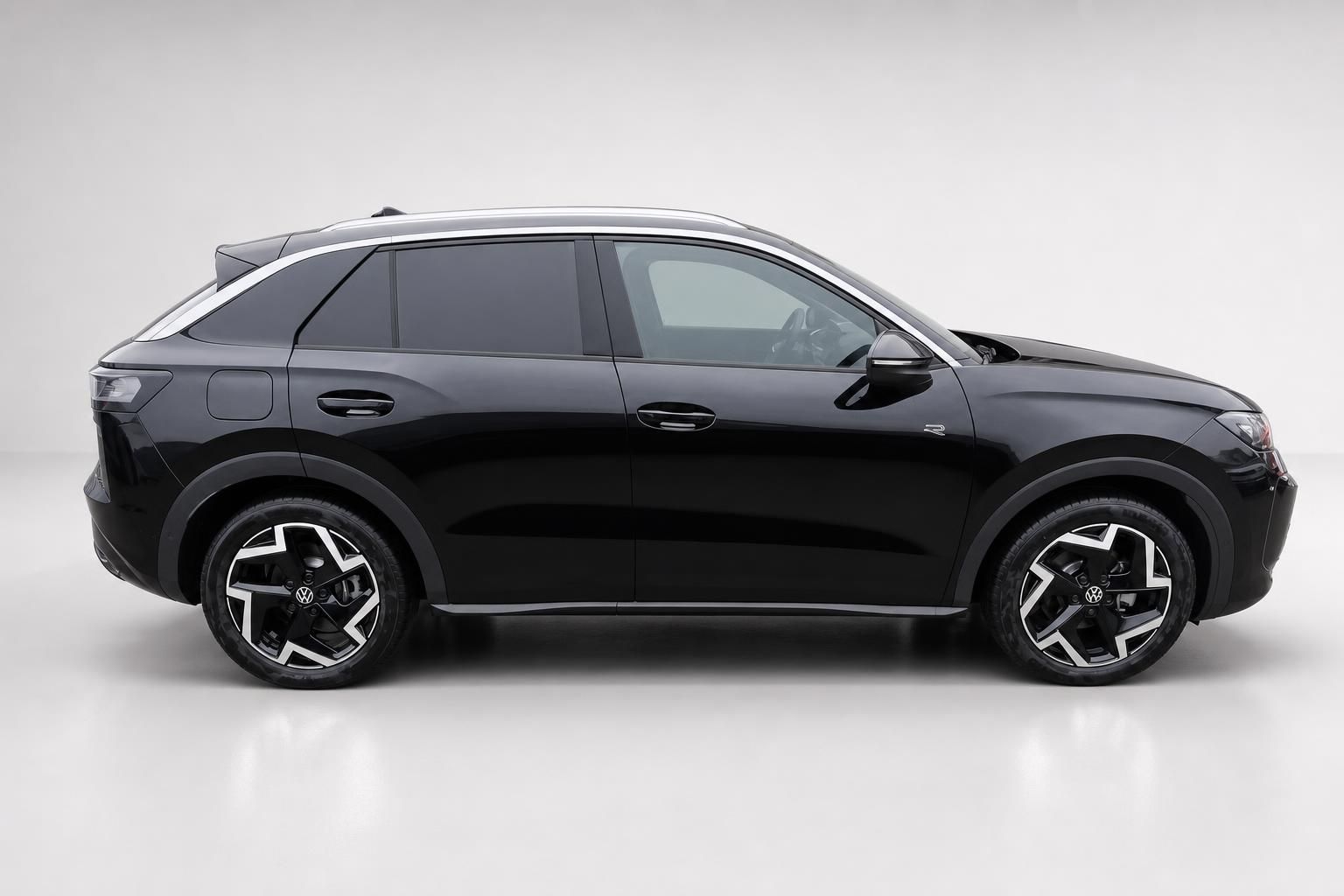 VW T-Roc R schwarz Seitenansicht Studio Neuwagen
