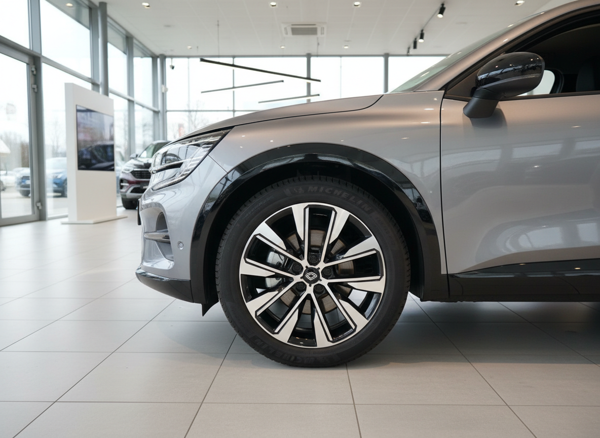 Renault Crossover grau Felge Michelin Reifen Autohaus Showroom Detailaufnahme