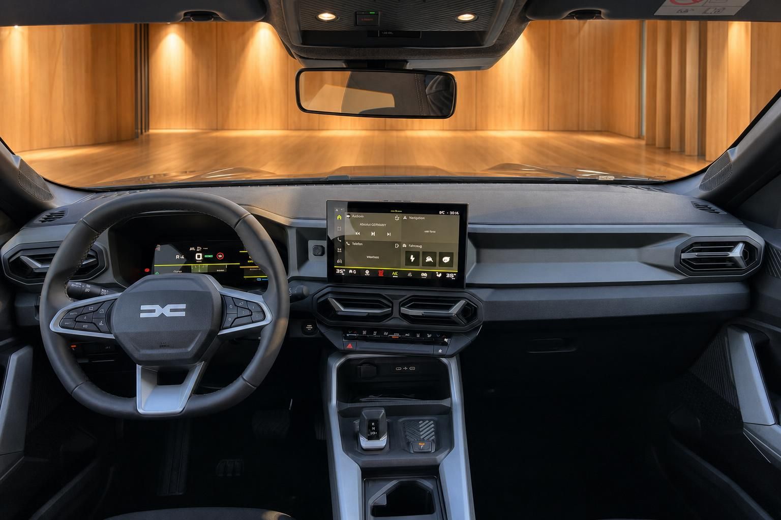 Dacia Bigster Cockpit mit Lenkrad und Infotainment-Display