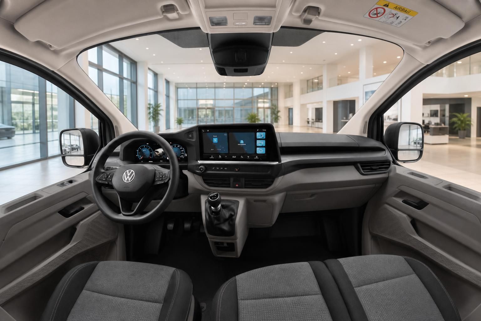 VW Transporter Innenraum Cockpit und Lenkrad