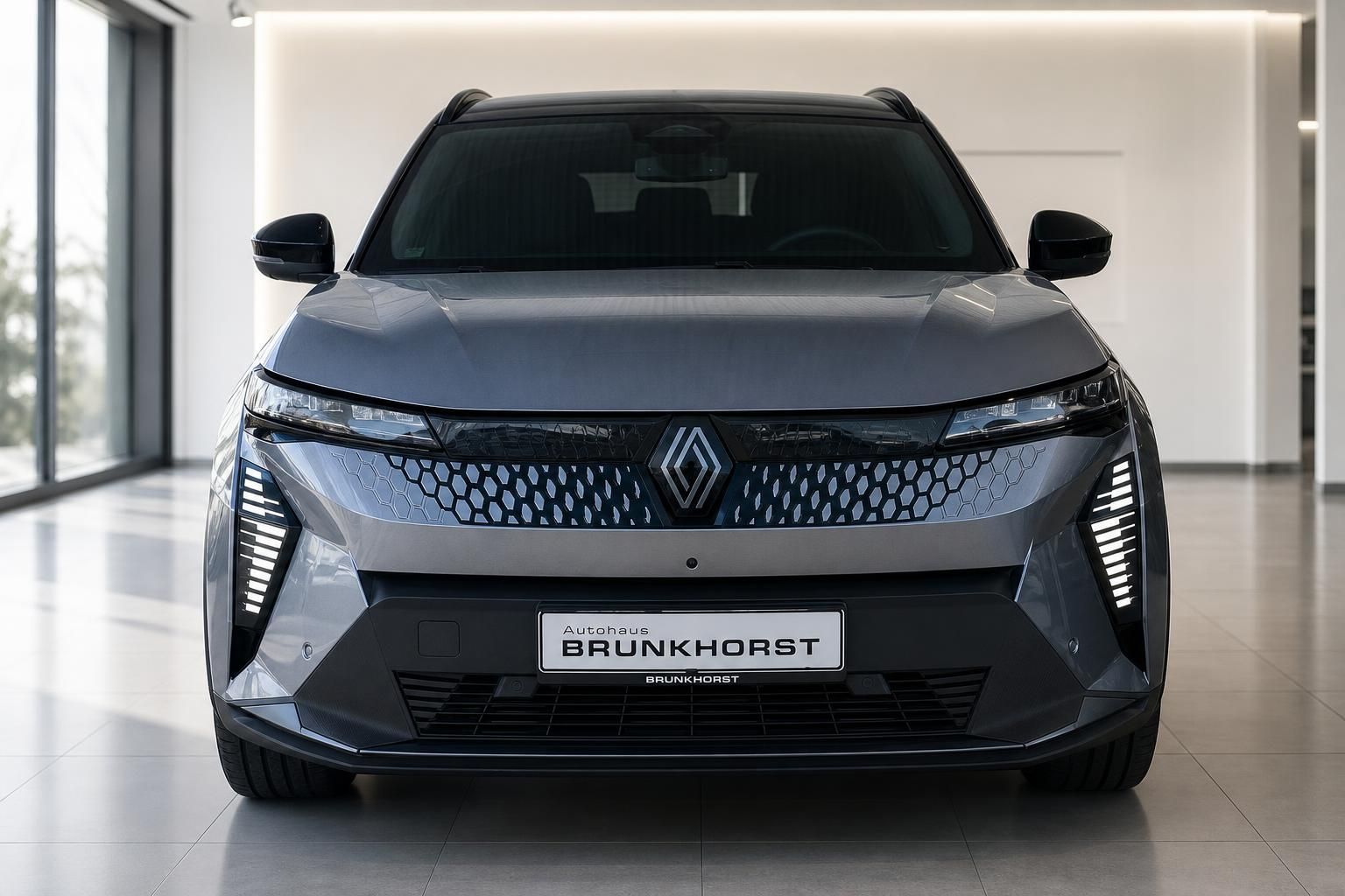 Renault Scenic Frontansicht mit markantem Kühlergrill und LED-Licht