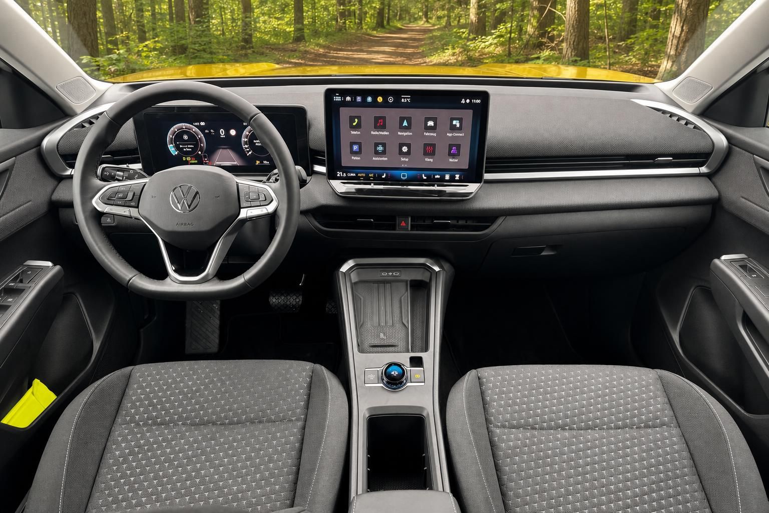 Volkswagen T-Roc Armaturenbrett mit digitalem Cockpit und Touchscreen-Display