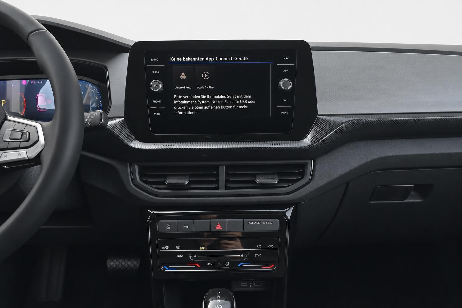 VW T-Cross Infotainment-Display mit App-Connect Anzeige