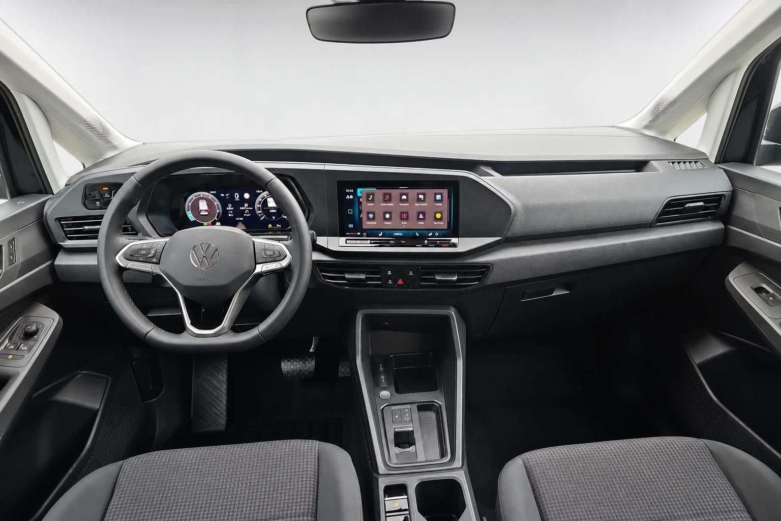 VW Caddy Cockpit mit Lenkrad und Digitalanzeige