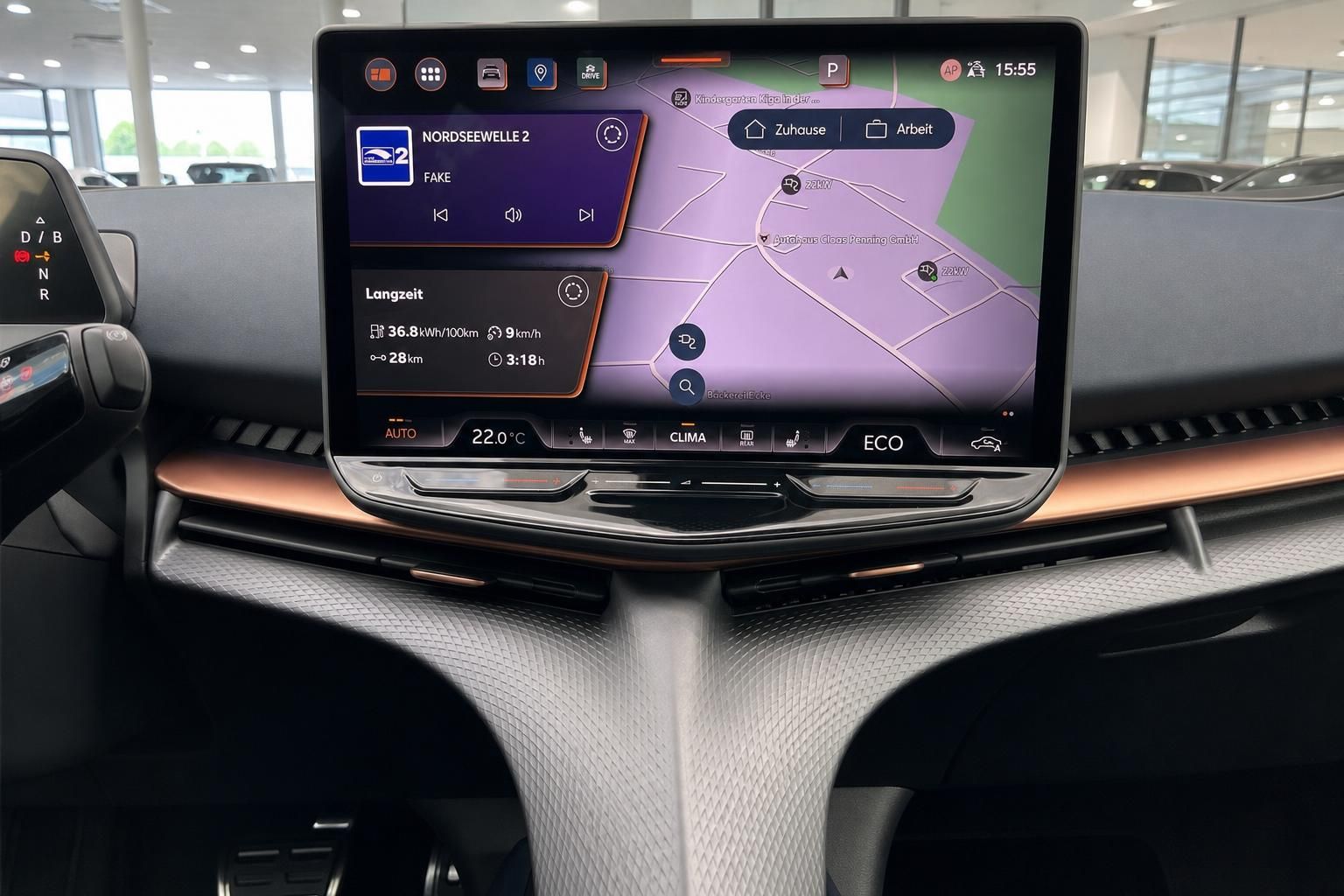Cupra Touchscreen Navigationssystem und Klimabedienung im Detail