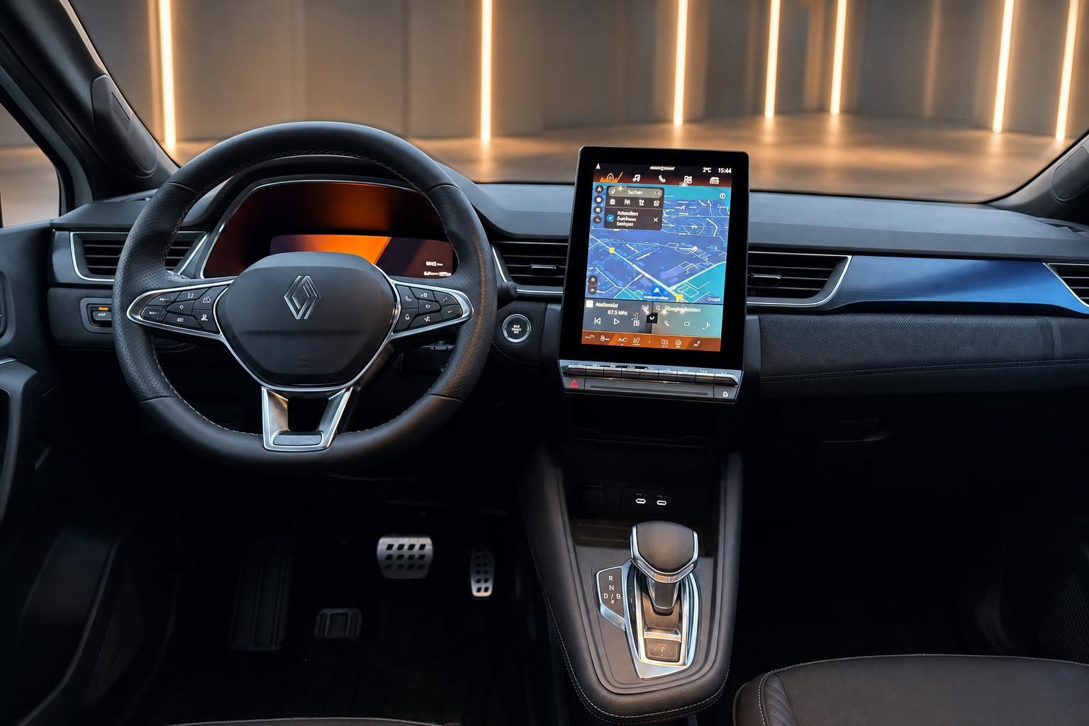 Renault Symbioz Cockpit mit digitalem Instrumentencluster und großem Touchscreen-Display