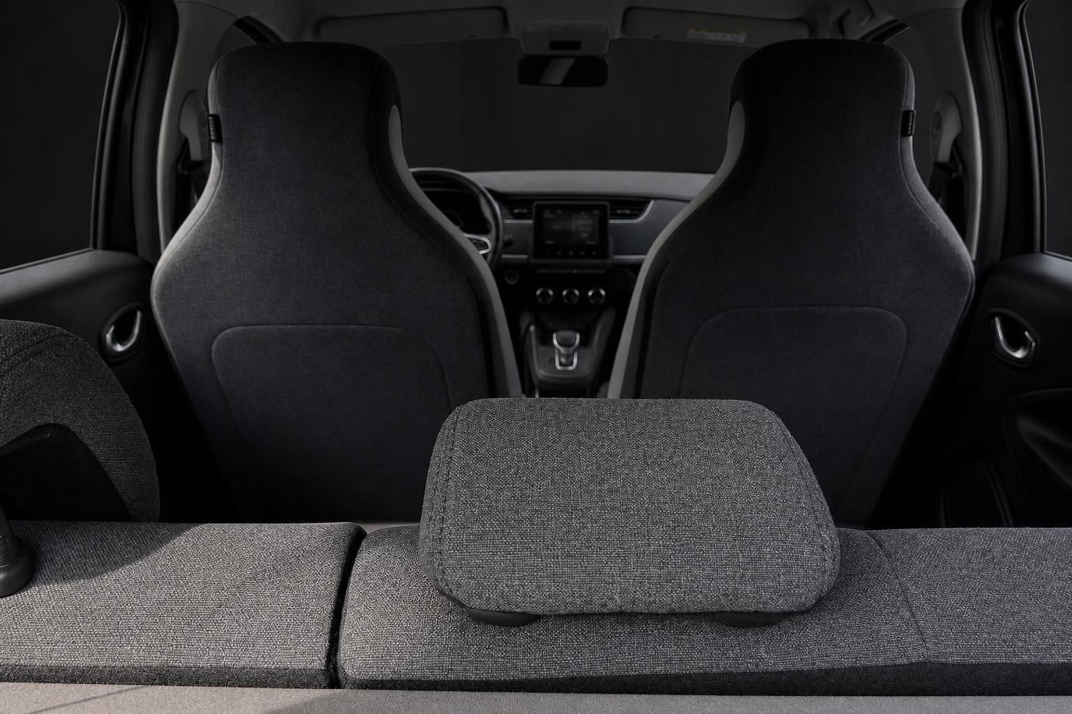 Renault Zoe Innenraum Rueckbank und Kopfstuetzen Detail