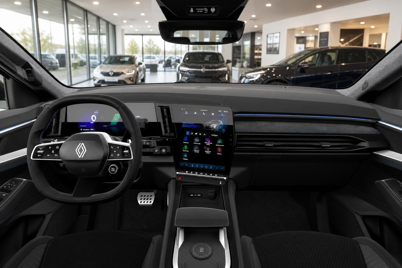 Renault Austral Cockpit mit Lenkrad und Infotainment-Display