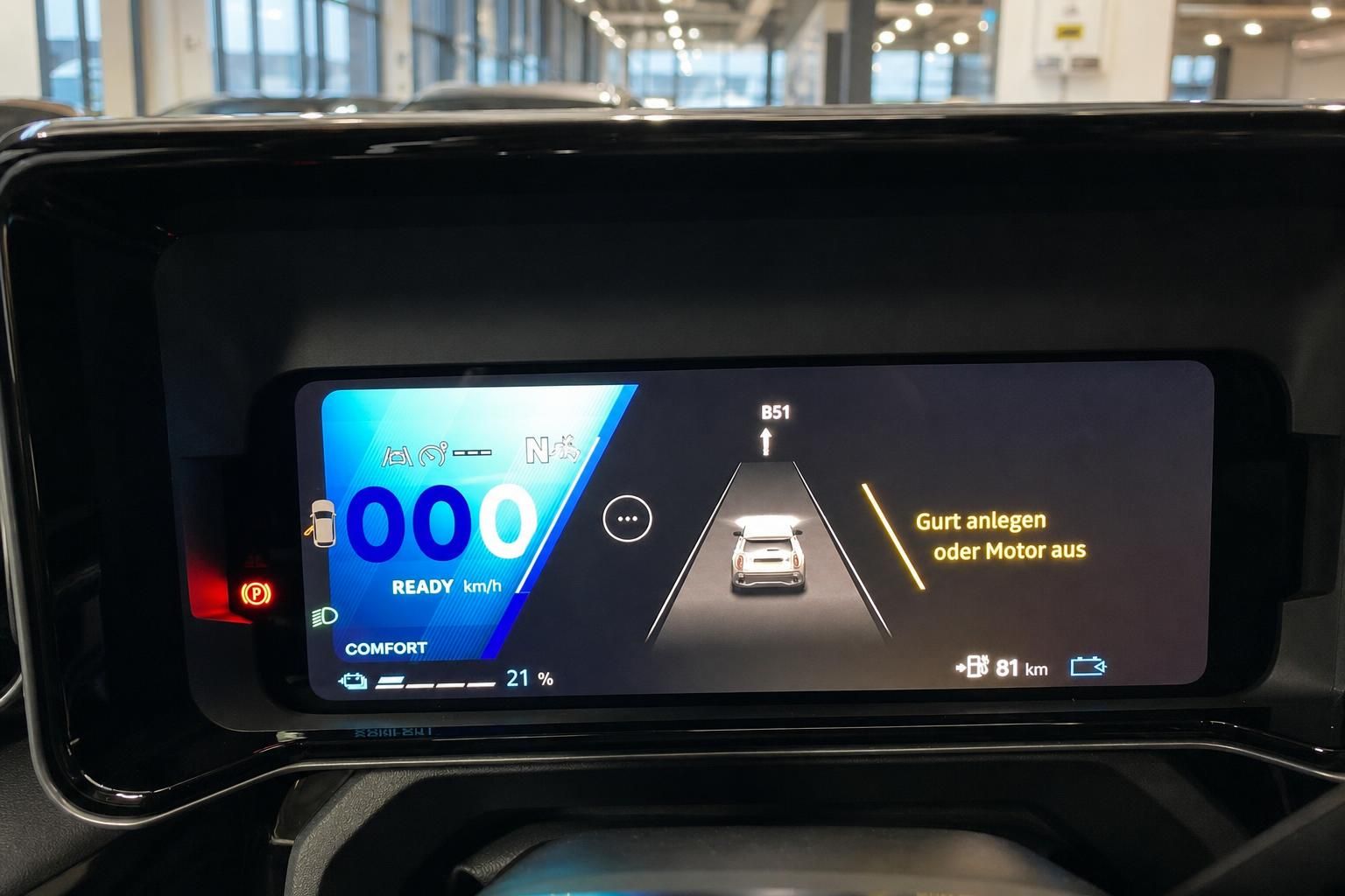 Digitales Kombiinstrument mit Elektrofahrzeug-Anzeige und Navigations-Display