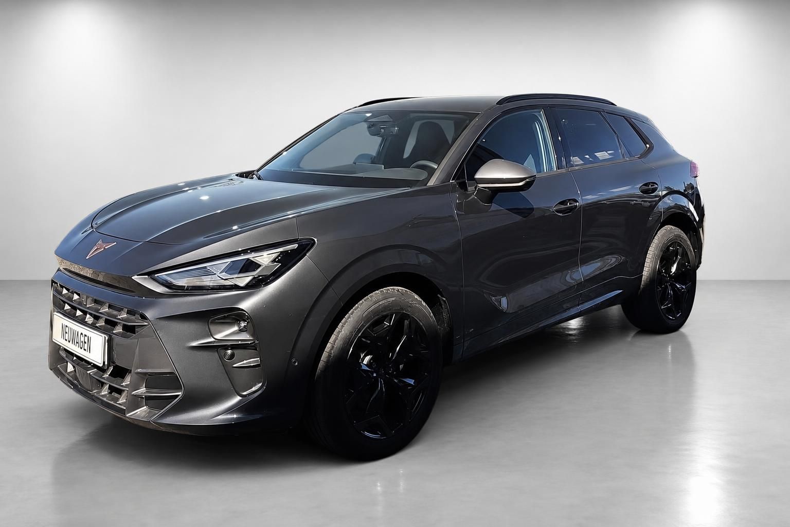 Cupra SUV in Grau, Frontansicht schräg im Studio