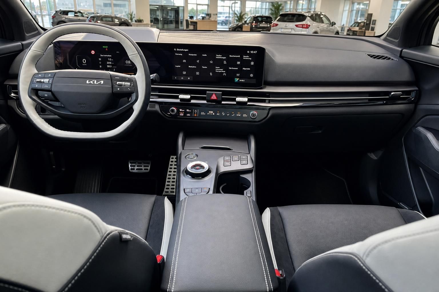 Kia Sportage Cockpit mit Lenkrad, Displays und Mittelkonsole