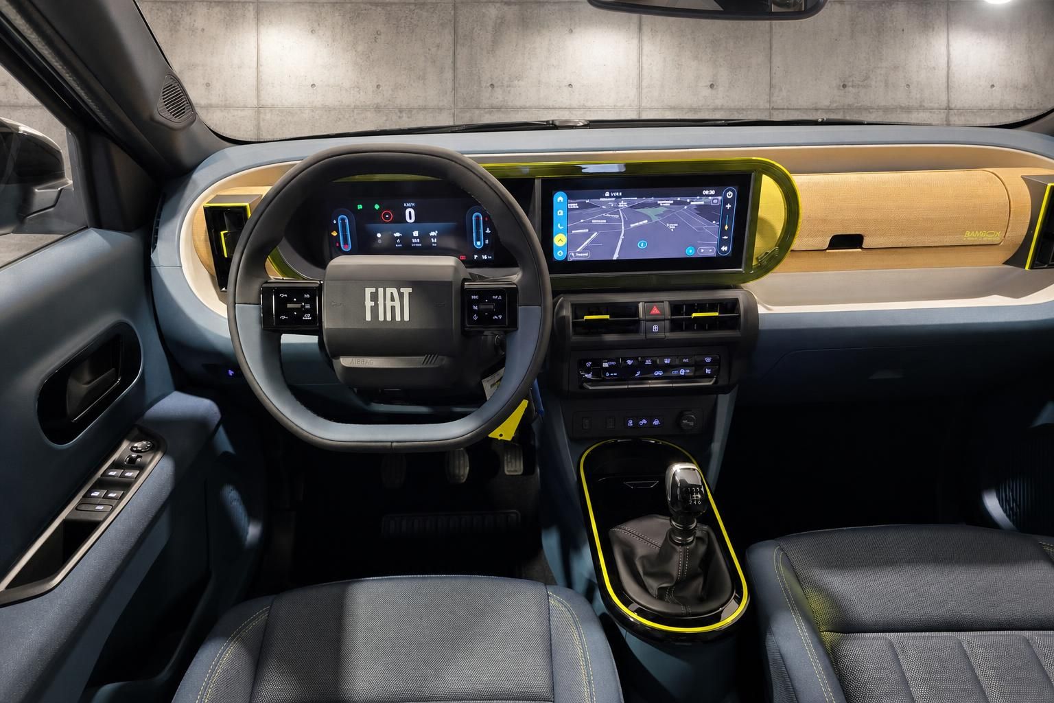 Fiat Panda Cockpit mit Display und Multifunktionslenkrad