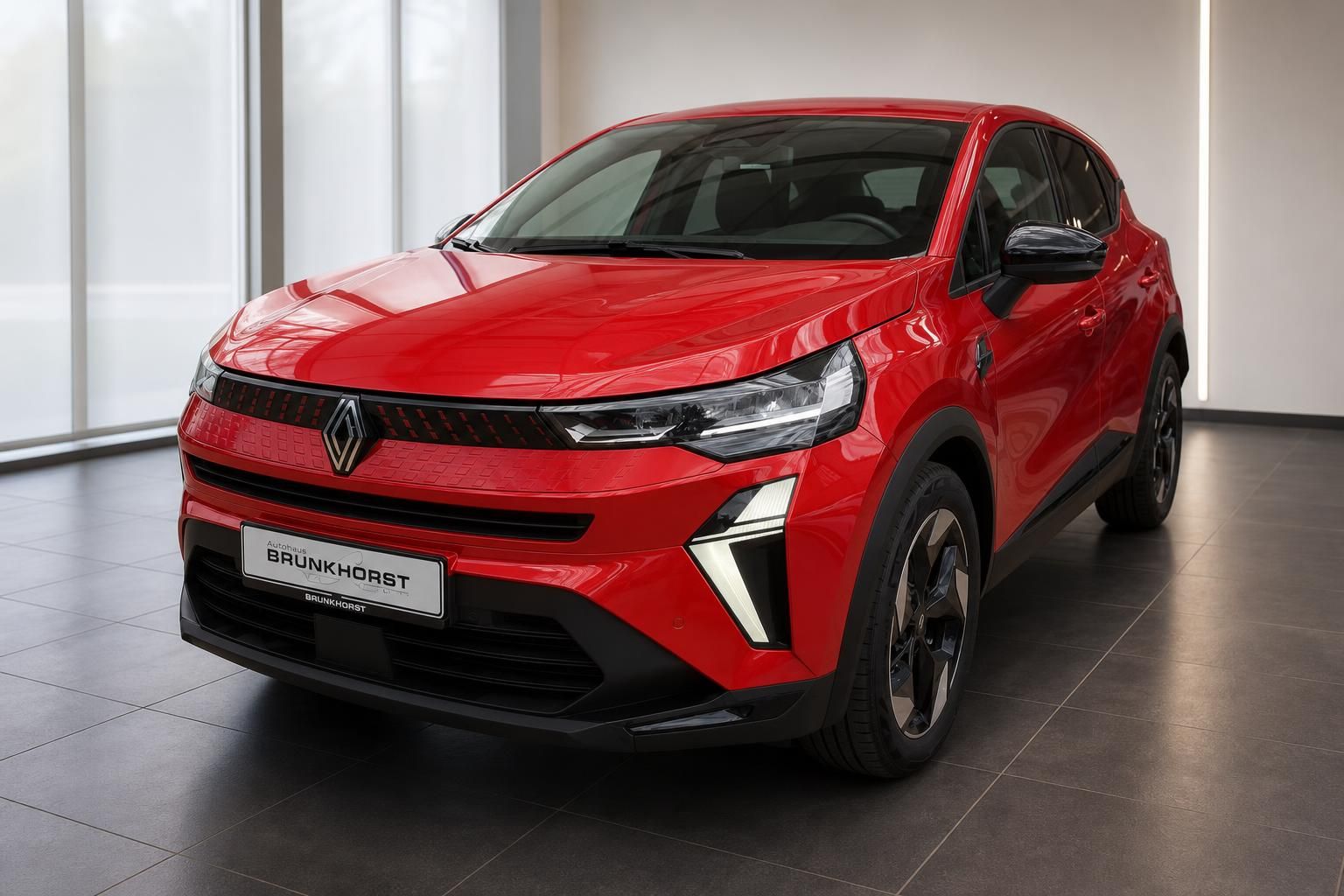 Renault Captur rot – Frontschräge Ansicht im Autohaus Brunkhorst