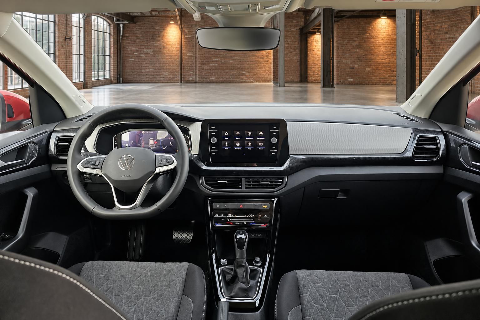 VW T-Cross Cockpit – Lenkrad, digitales Kombiinstrument, Touchscreen und Automatikgetriebe