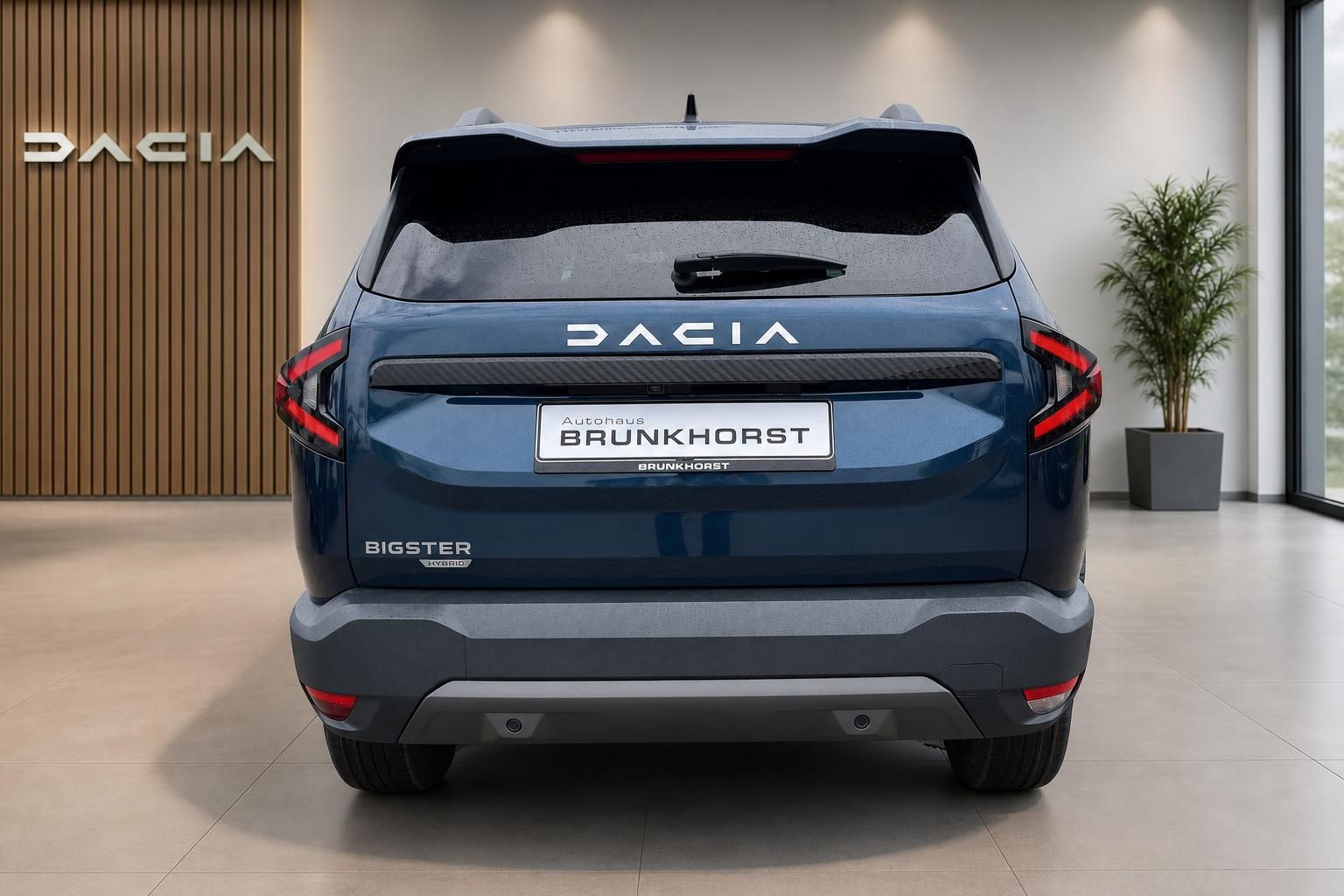 Dacia Bigster Heckansicht in Blau - Rückleuchten und modernes Design im Autohaus Brunkhorst