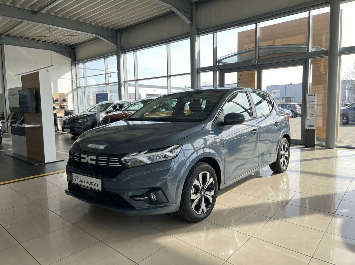 Dacia Sandero Stepway in Grau-Blau metallic im Autohaus Brunkhorst Showroom