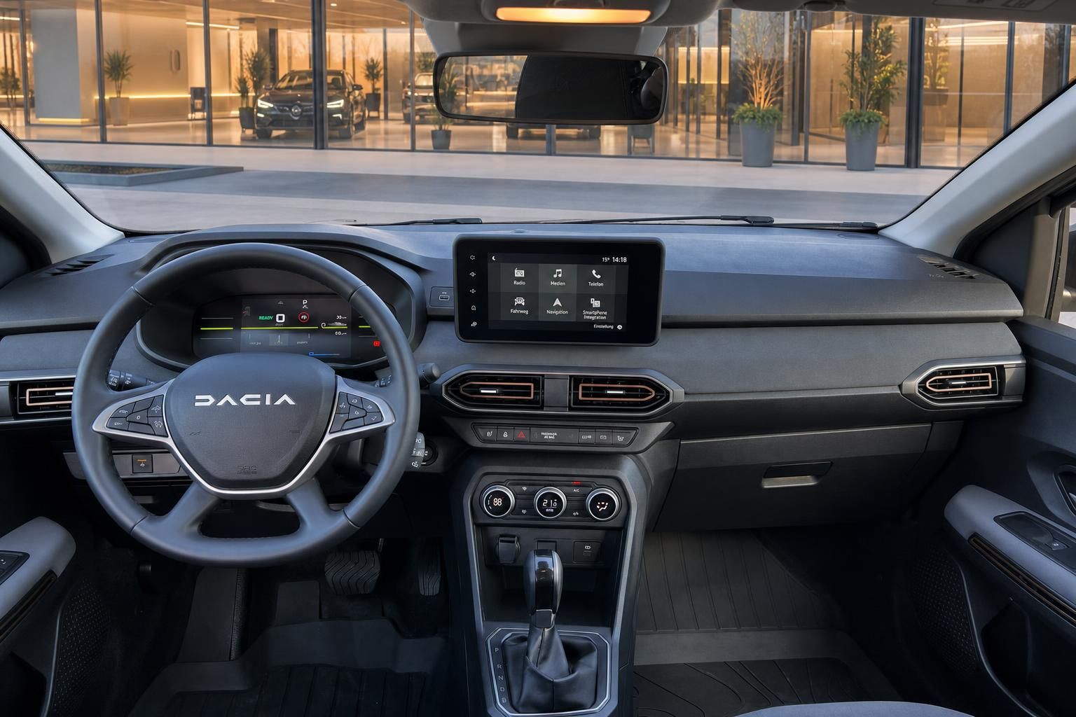 Dacia Jogger Armaturenbrett mit digitalem Cockpit, Touchscreen und modernem Interieur-Design