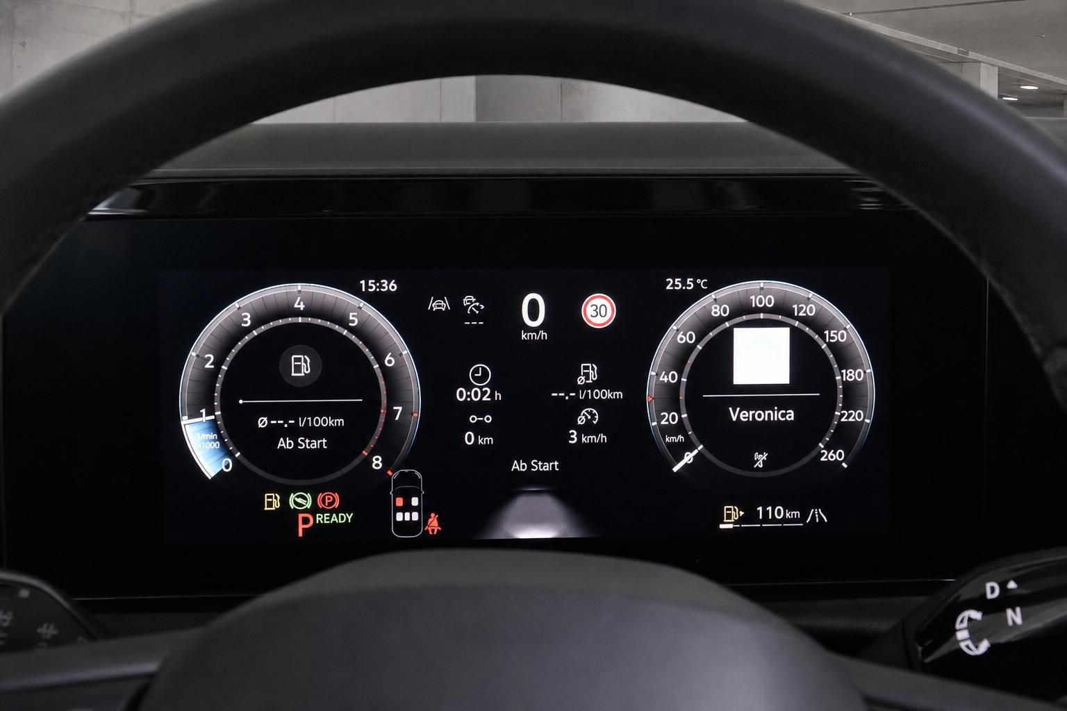 VW T-Roc digitales Kombiinstrument mit Tacho und Drehzahlmesser