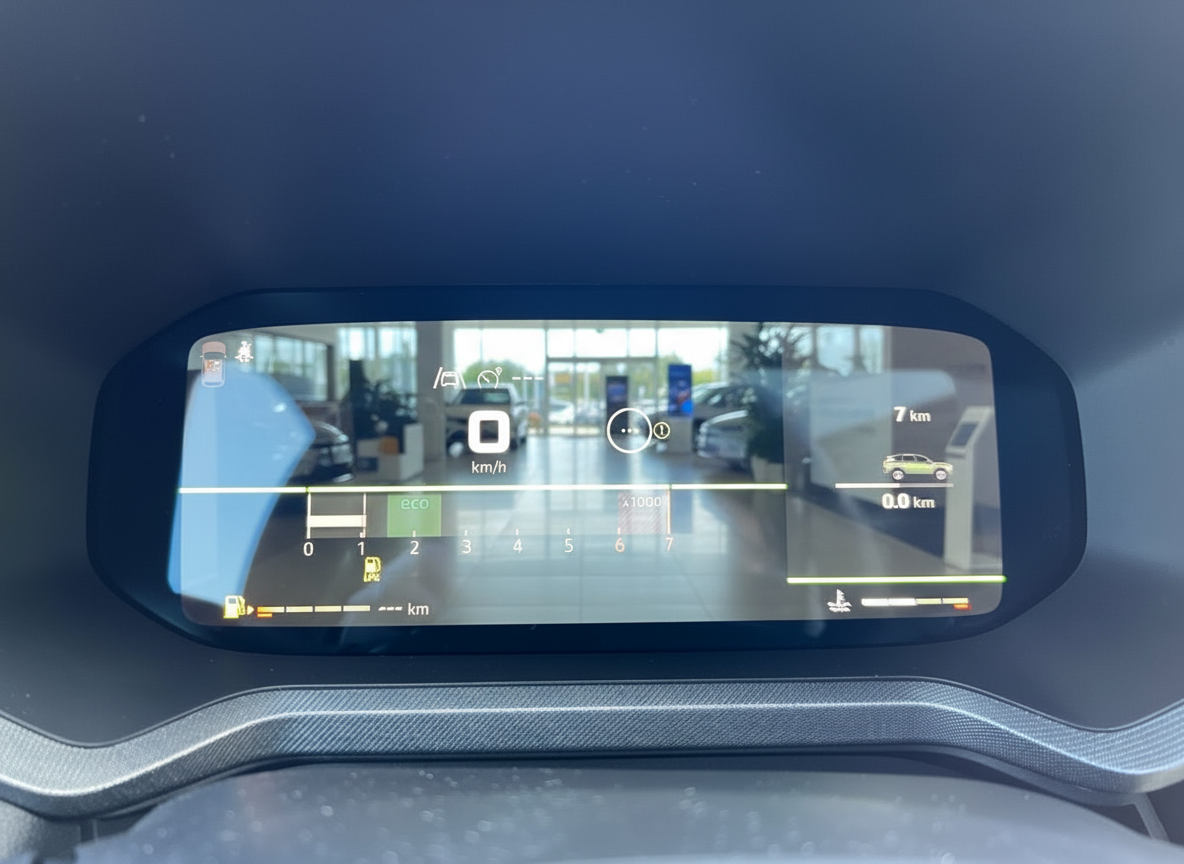 Digitales Kombiinstrument Fahrzeug-Cockpit mit Tachometer, ECO-Anzeige und LPG-Tankanzeige