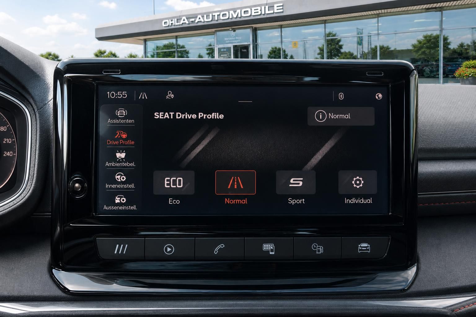 SEAT Arona Infotainment Display mit Drive Profile Auswahl