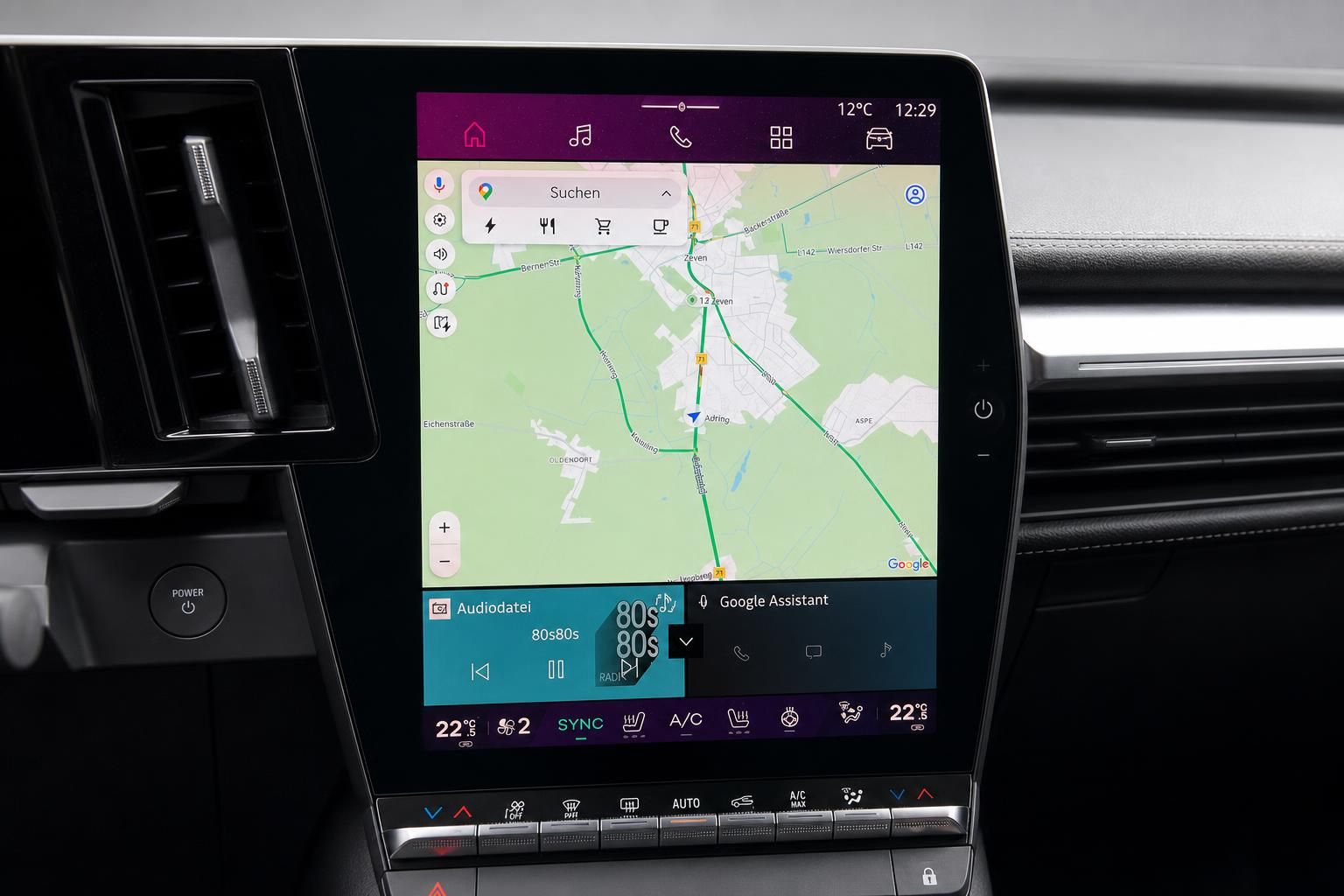 Renault Touchscreen-Display mit Navigationssystem und Multimedia-Interface