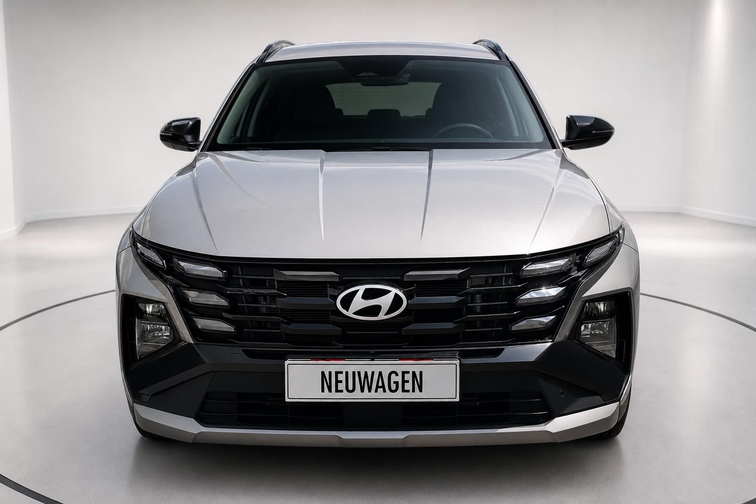 Hyundai Tucson Silber Frontansicht Kühlergrill Neuwagen Studio