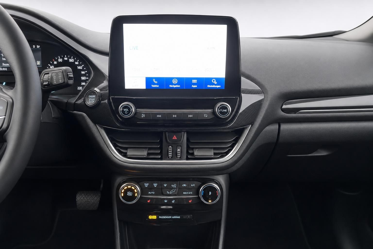 Ford Fiesta Innenraum Mittelkonsole mit Touchscreen und Klimaautomatik